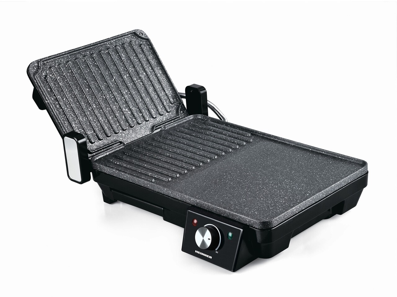 Grill electric cu 2 placi, Heinner, 2000 W, negru - imagine 7